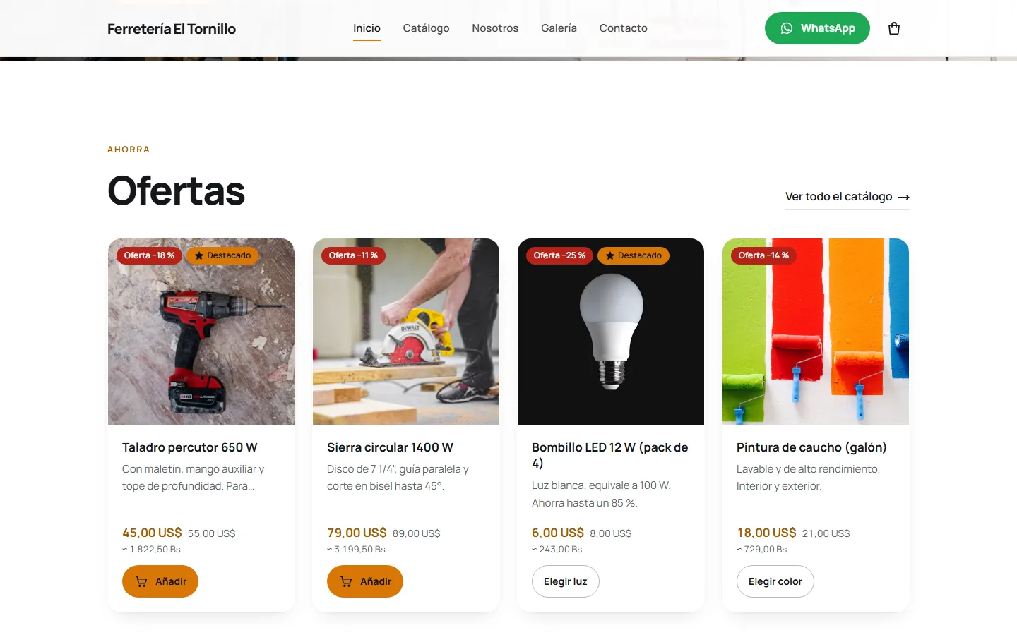 Ofertas y destacados