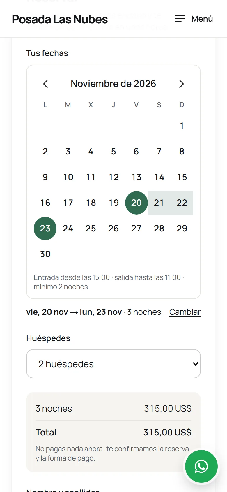 Calendario en el móvil